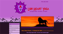 Desktop Screenshot of lionheartyoga.com