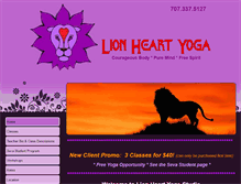 Tablet Screenshot of lionheartyoga.com